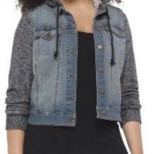 TARGET MOSSIMO Hooded Denim Jacket